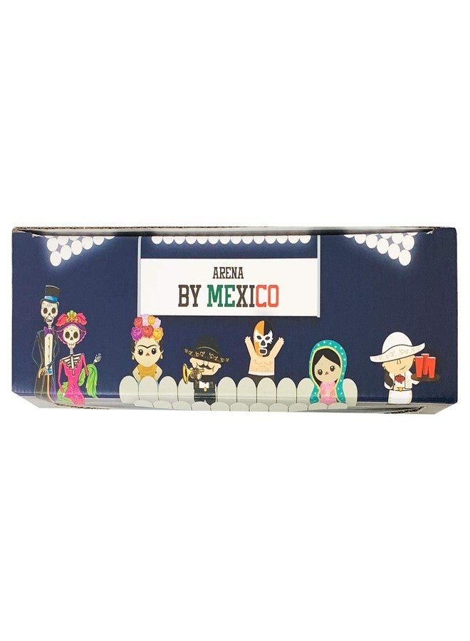 BY MEXICO من المكسيك لوس كاترينس ميني بوسيلو دي بيلتري، 2.7 أونصة. أكواب هيكل عظمي بيضاء - طقم من 4 قطع - Image 5